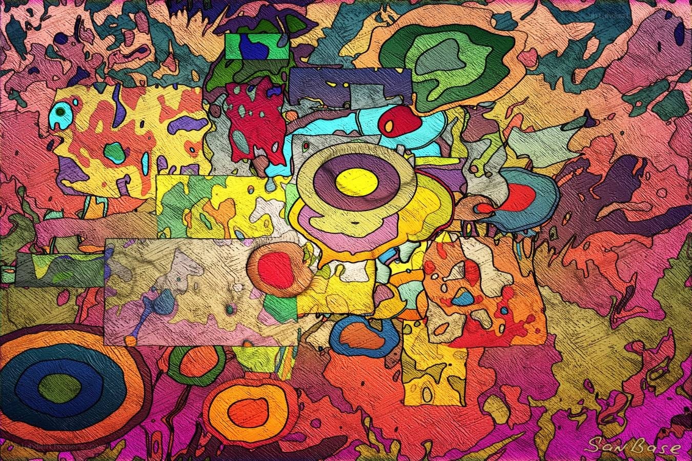 Colorful abstract digital art