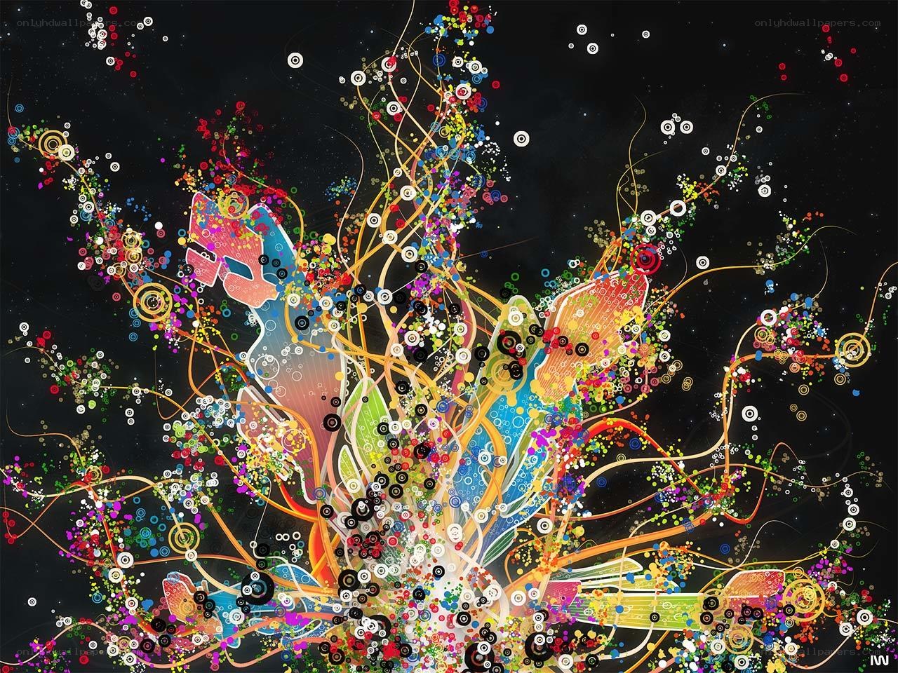 Colorful abstract digital art