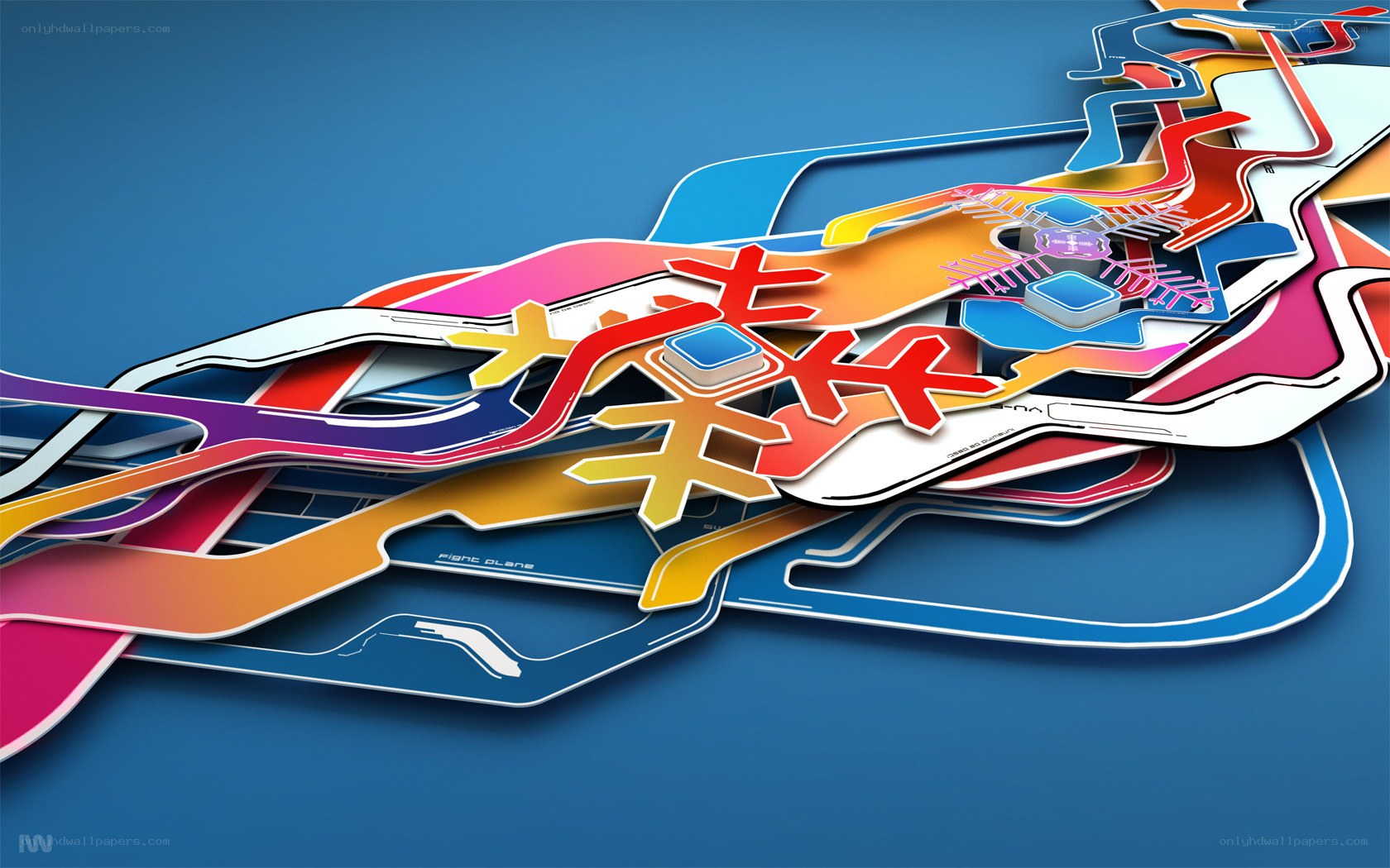 Colorful abstract digital art