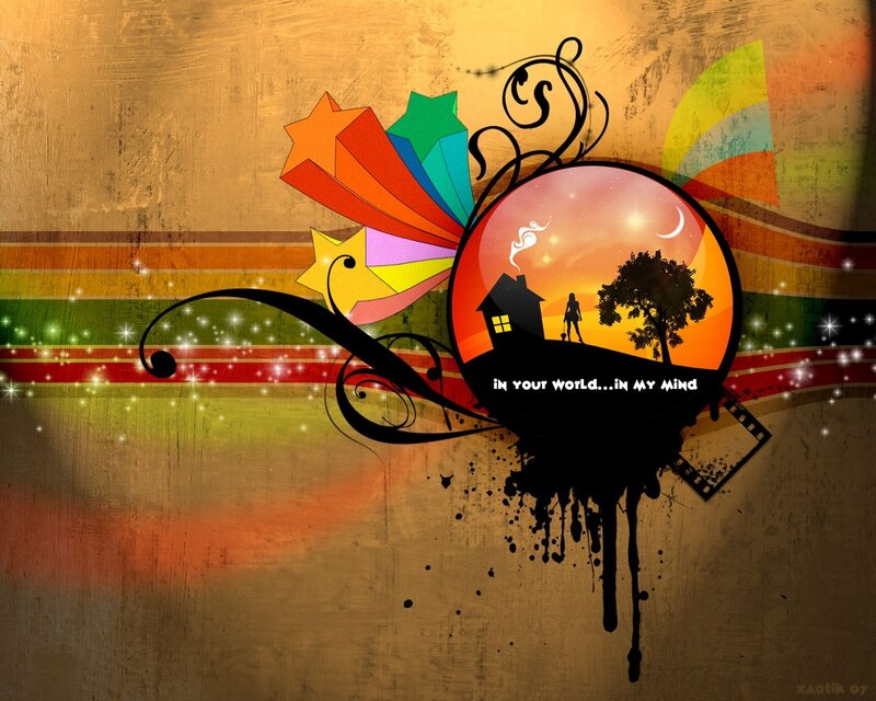 Colorful abstract dream world