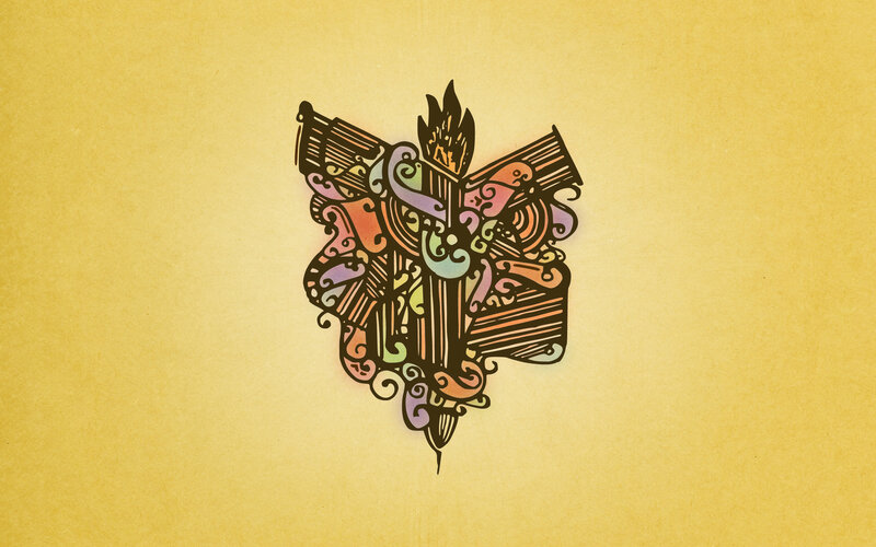colorful abstract emblem design