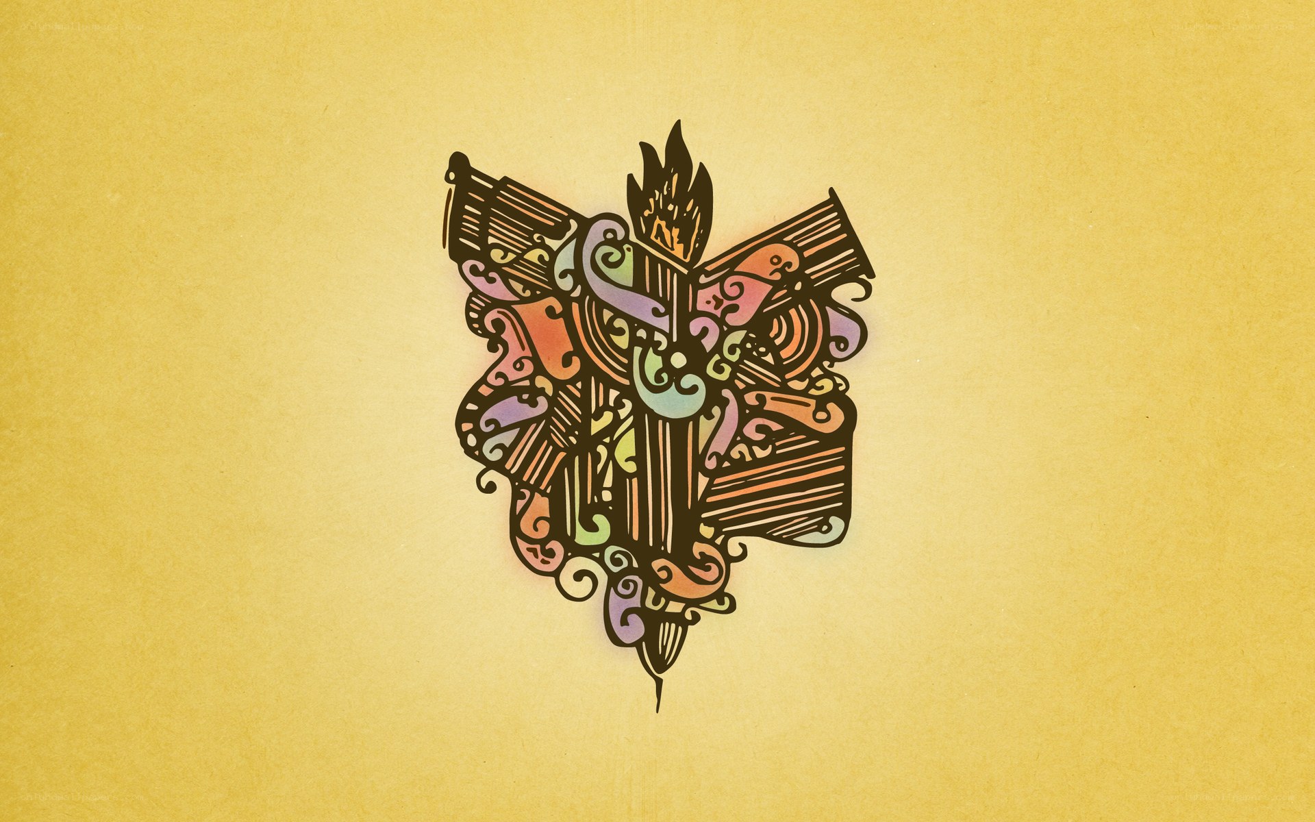 colorful abstract emblem design