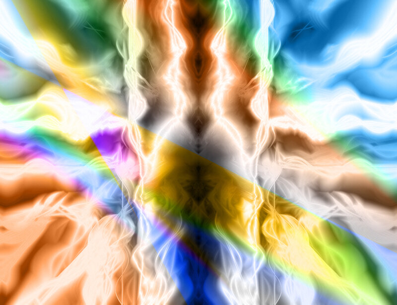 Colorful abstract energy burst