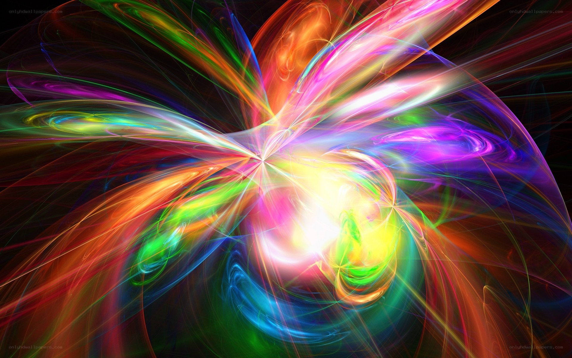 Colorful abstract energy burst