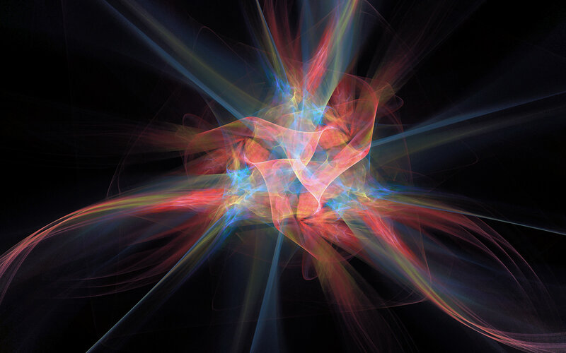 Colorful abstract energy burst