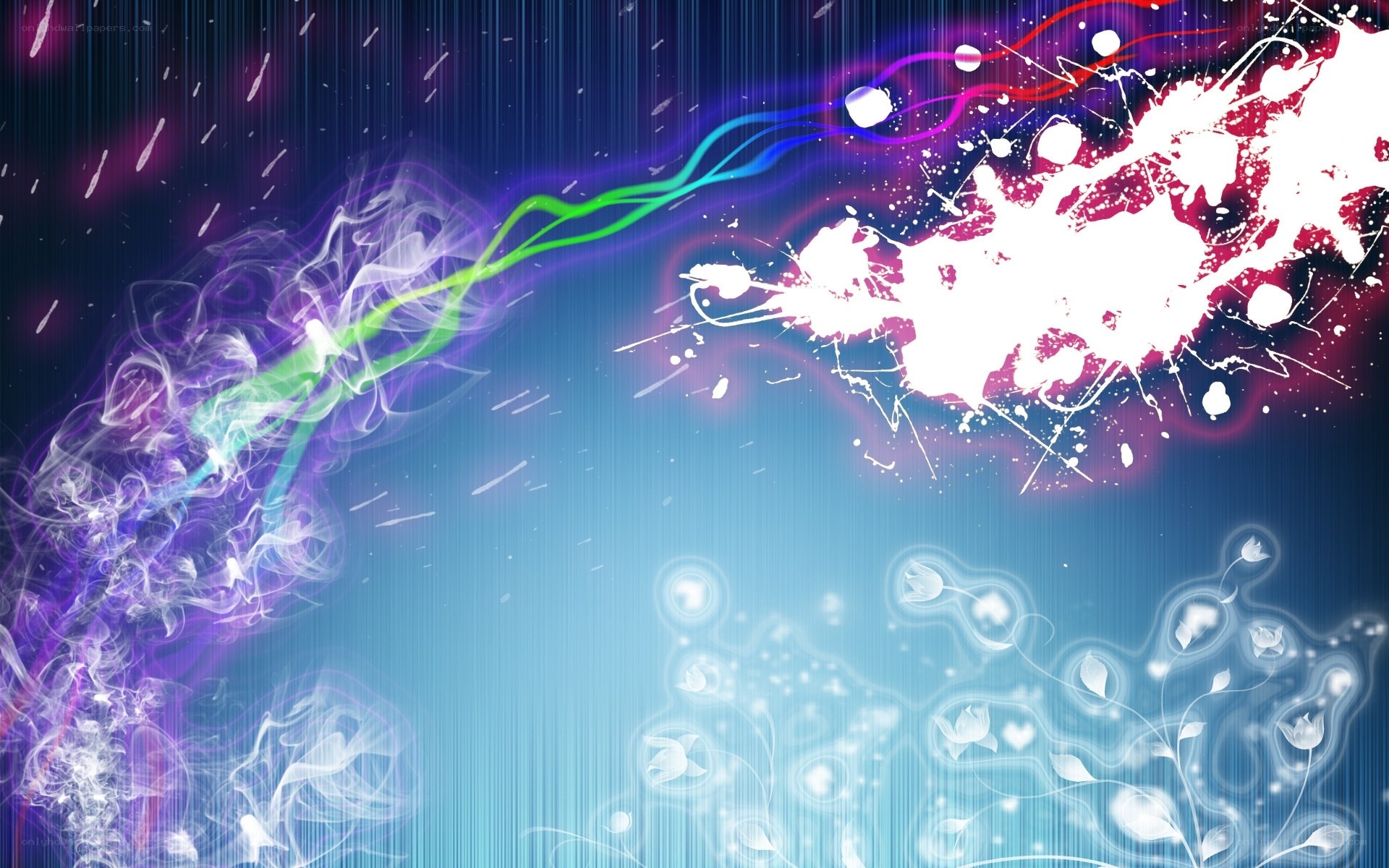 Colorful abstract energy burst