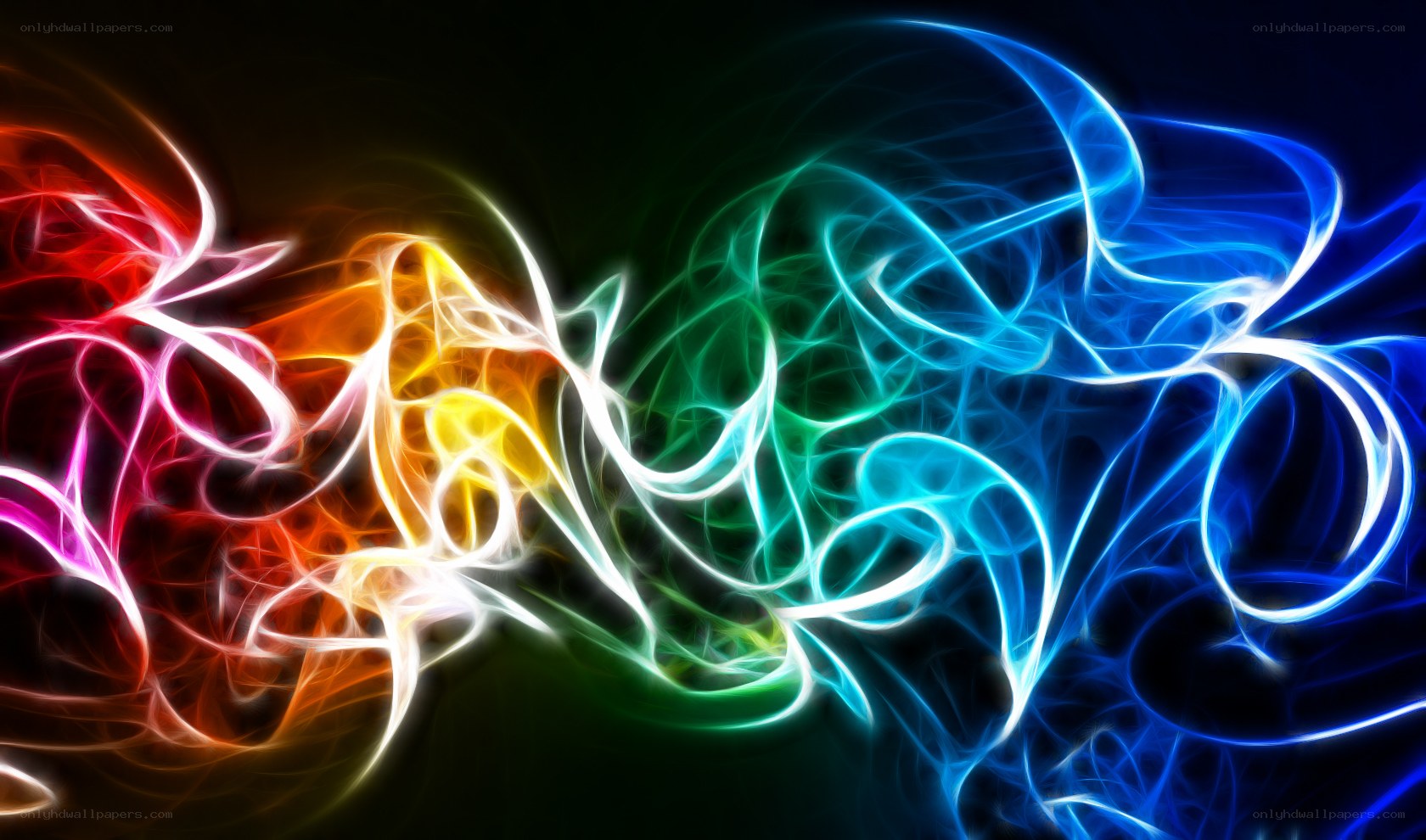 Colorful abstract energy waves