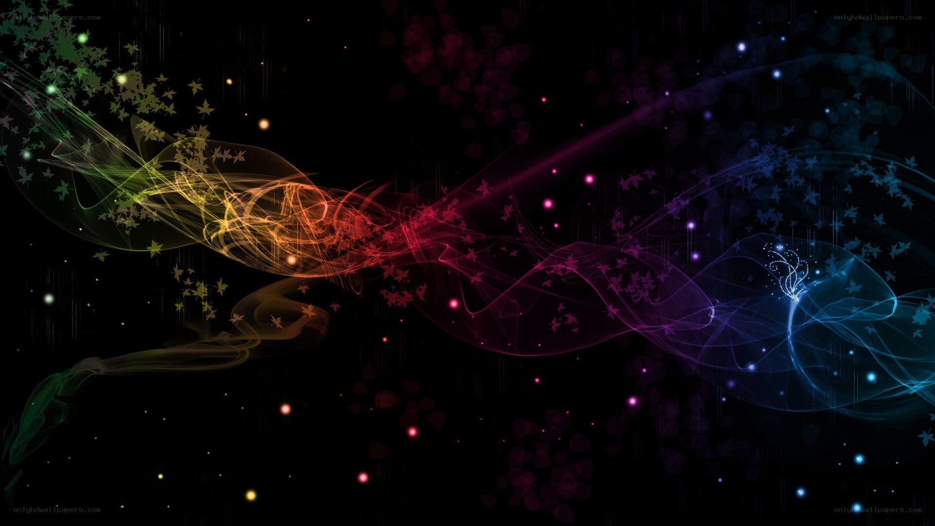 Colorful abstract energy waves