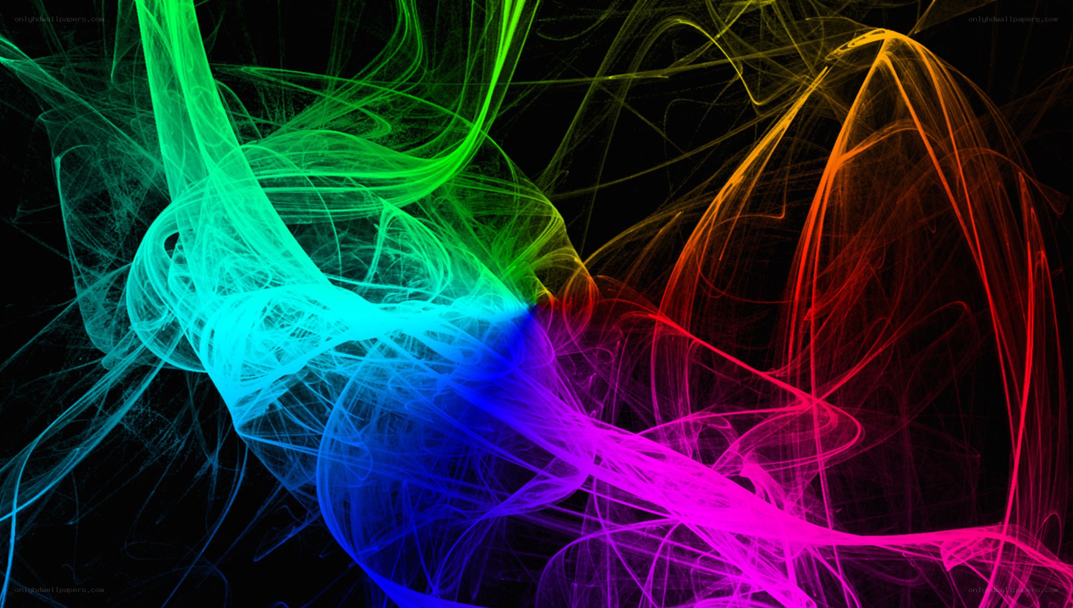 Colorful abstract energy waves