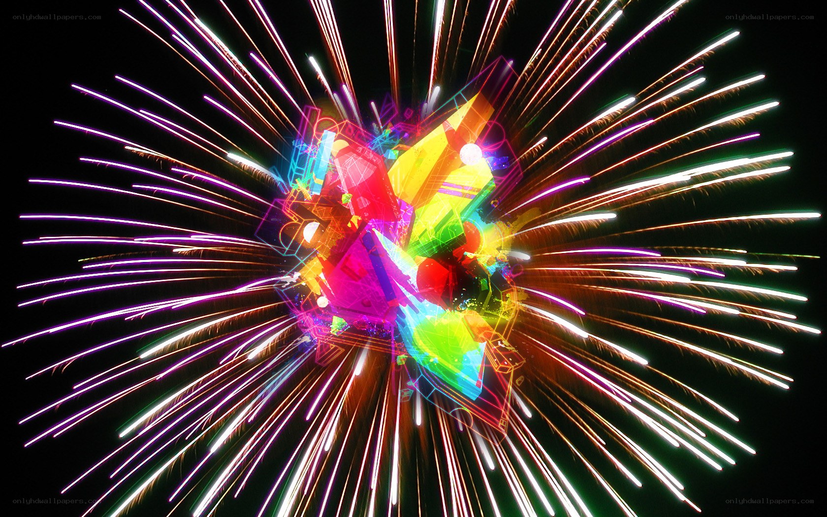 Colorful abstract explosion