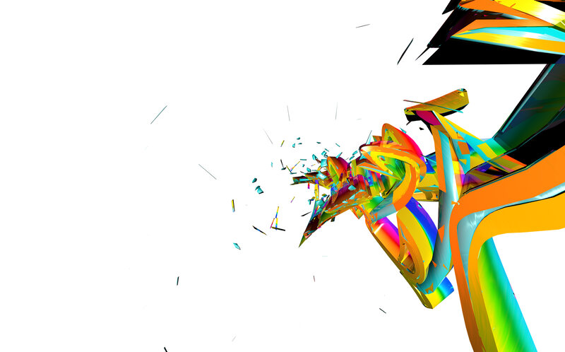 Colorful abstract explosion