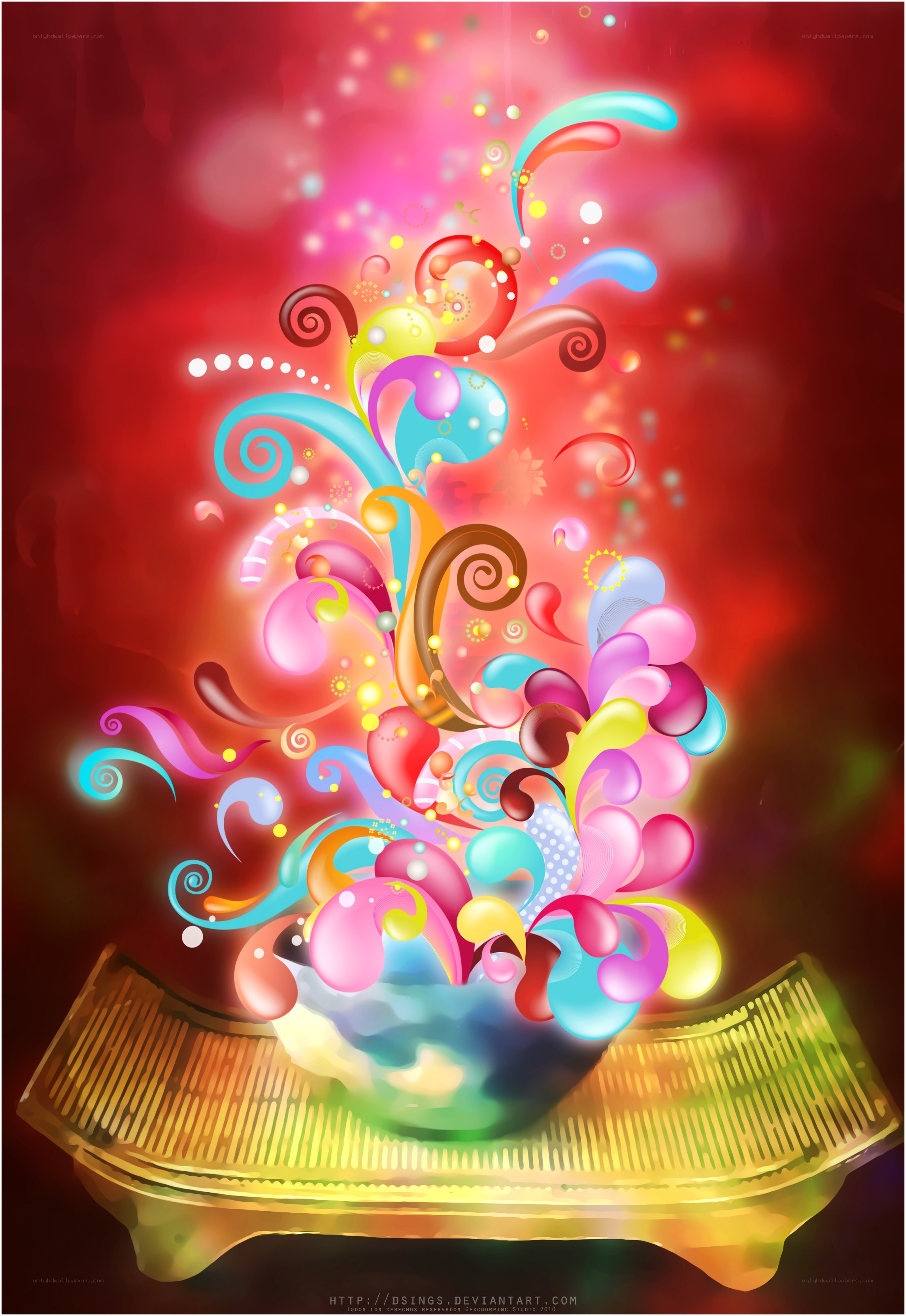 Colorful abstract explosion