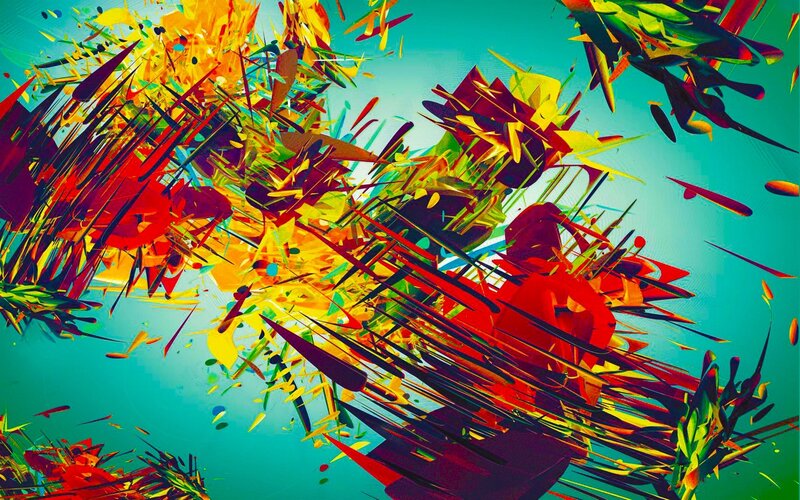 Colorful abstract explosion