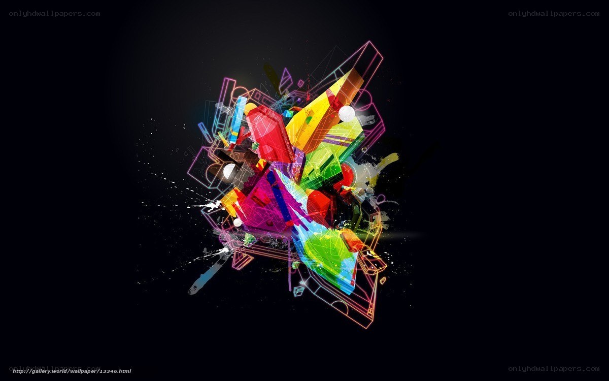 colorful abstract explosion