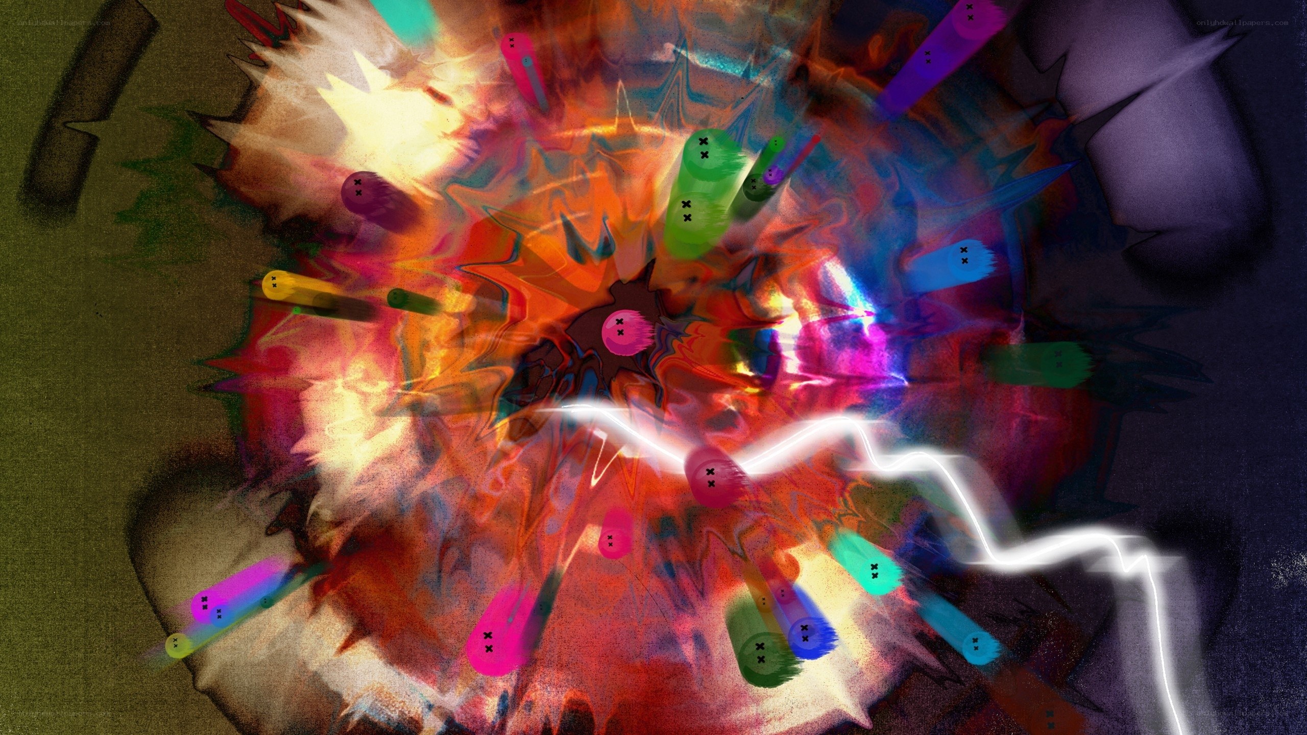 Colorful abstract explosion
