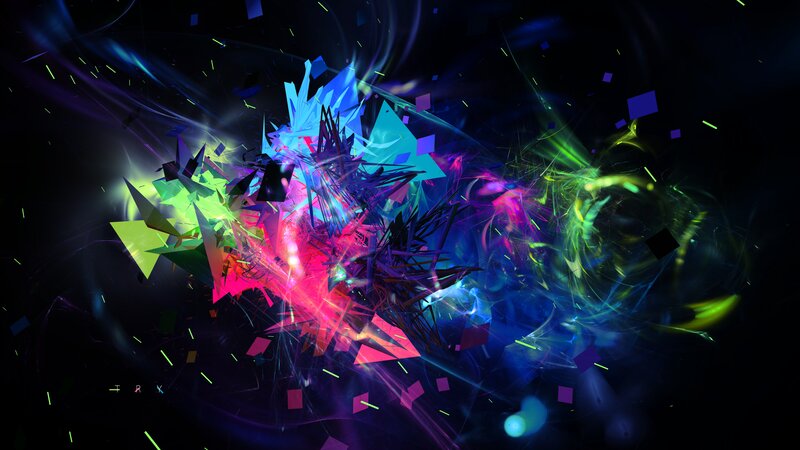 Colorful Abstract Explosion — Blue