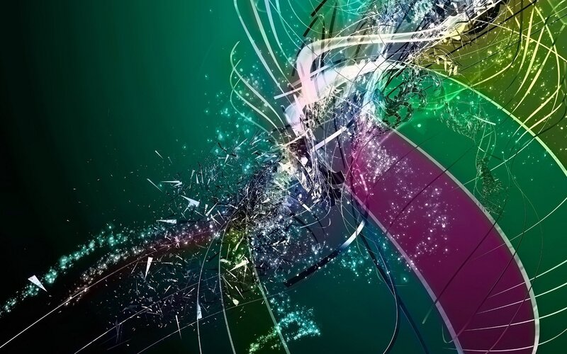 Colorful Abstract Explosion — Green