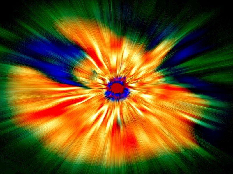 Colorful Abstract Explosion — Orange, Energetic
