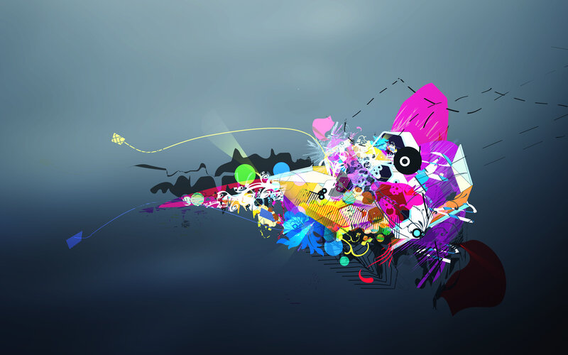 Colorful Abstract Explosion — Purple