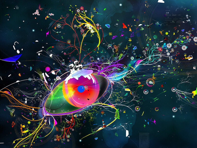 colorful abstract eye art