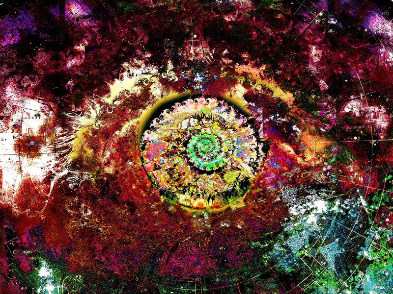 colorful abstract eye pattern