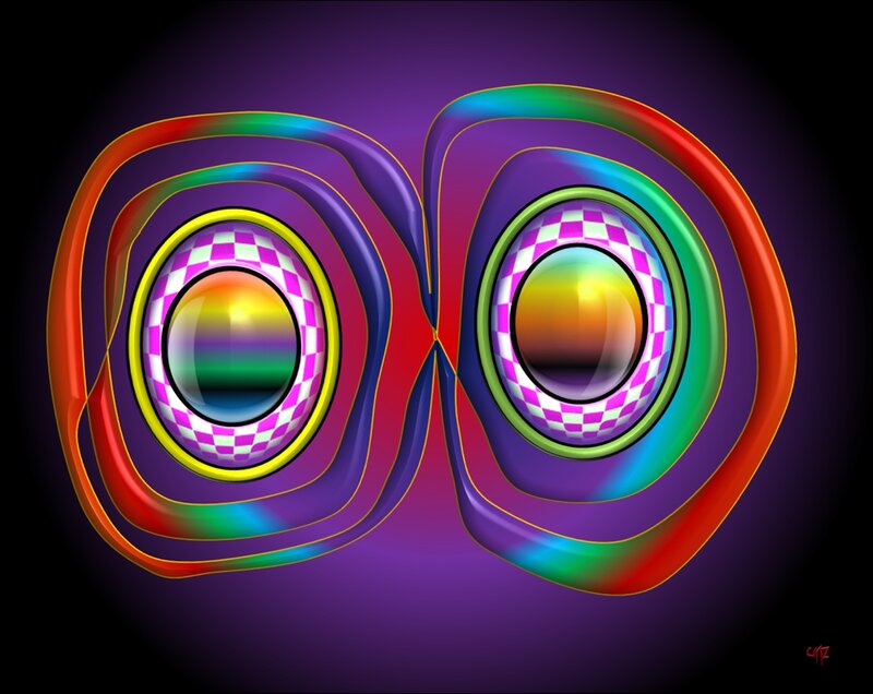 Colorful Abstract Eyes — Purple