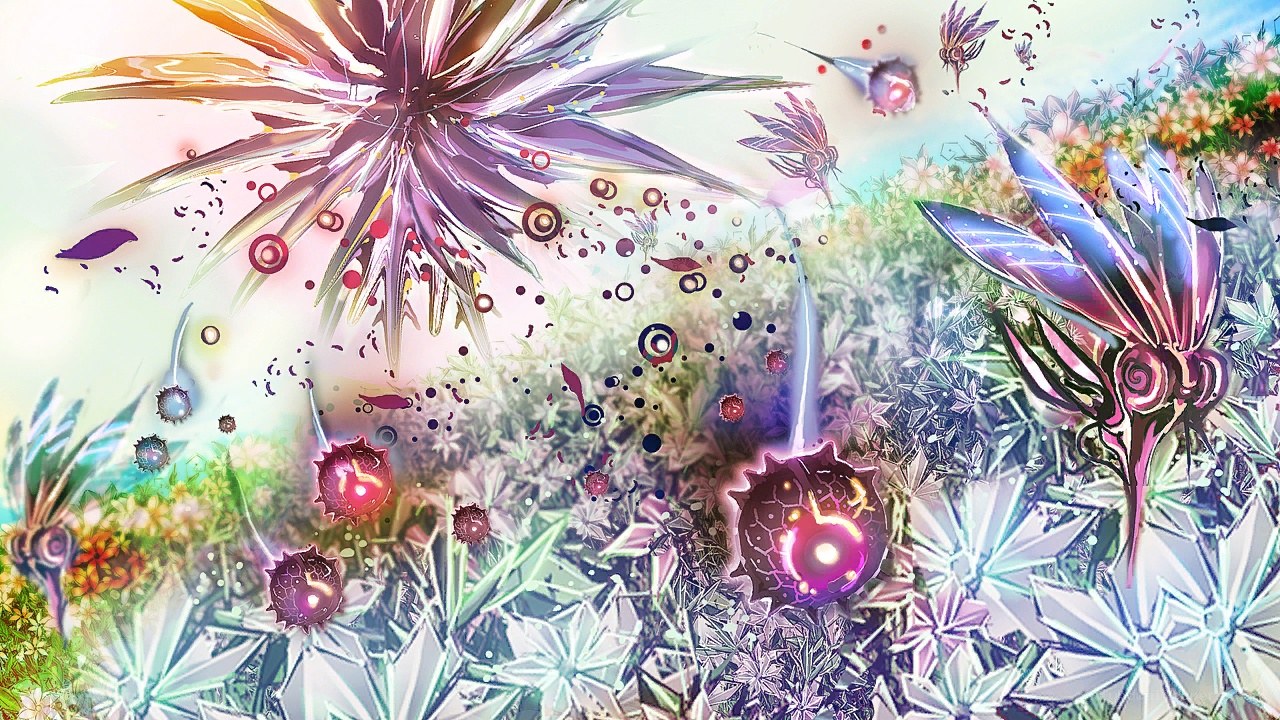 colorful abstract fantasy landscape