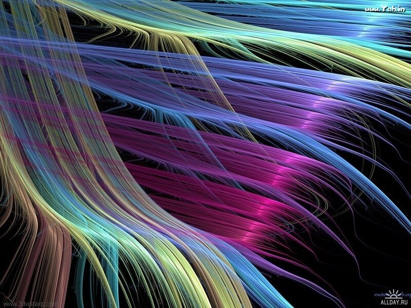 Colorful abstract fiber art