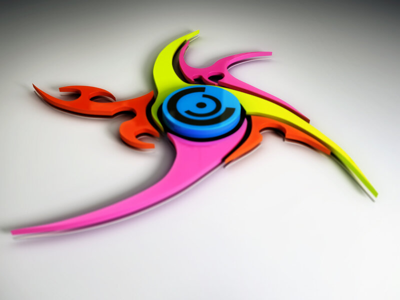 colorful abstract fidget spinner