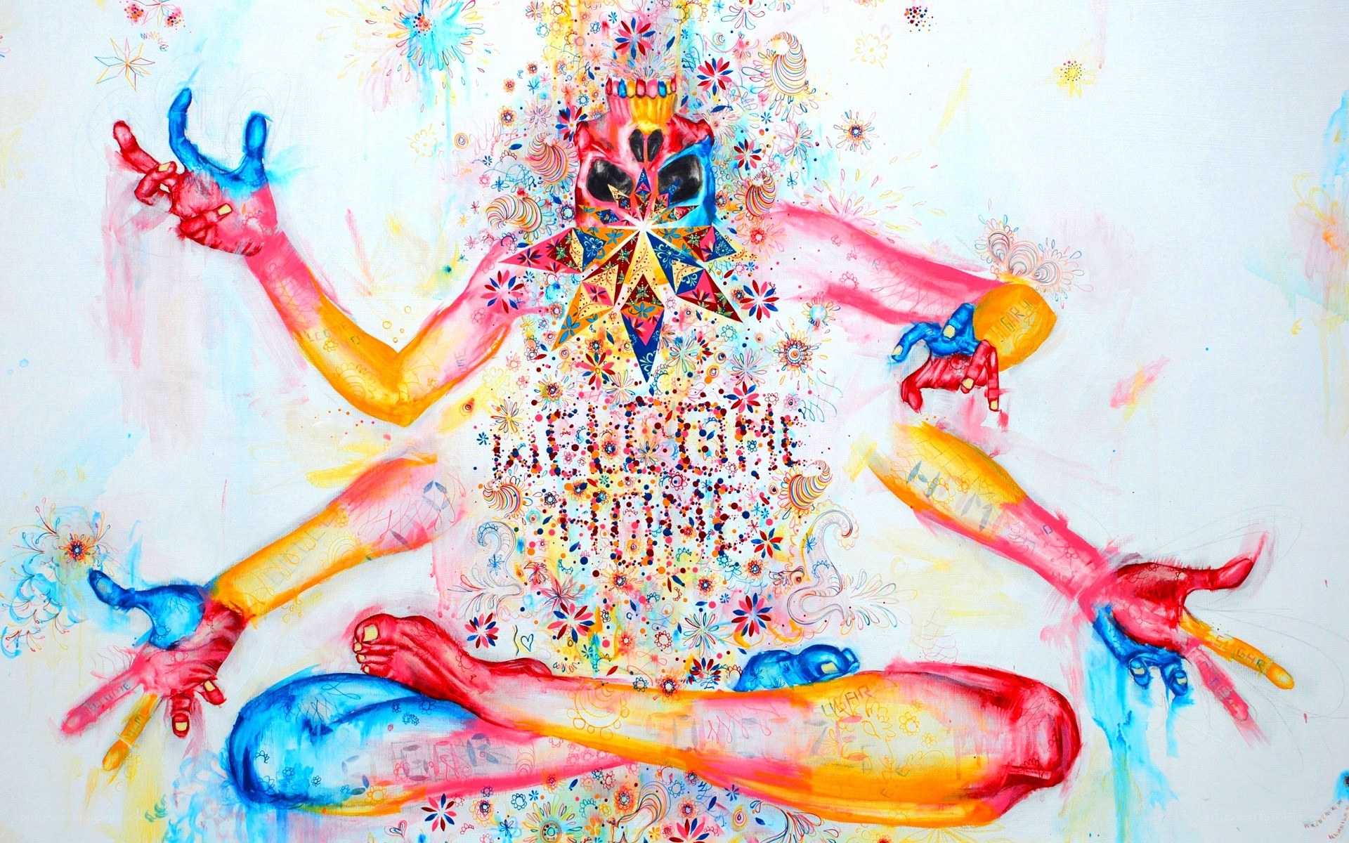 colorful abstract figure art