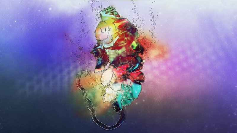 colorful abstract figure in space