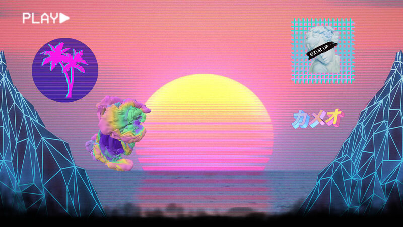 Colorful Abstract Figure — Pink