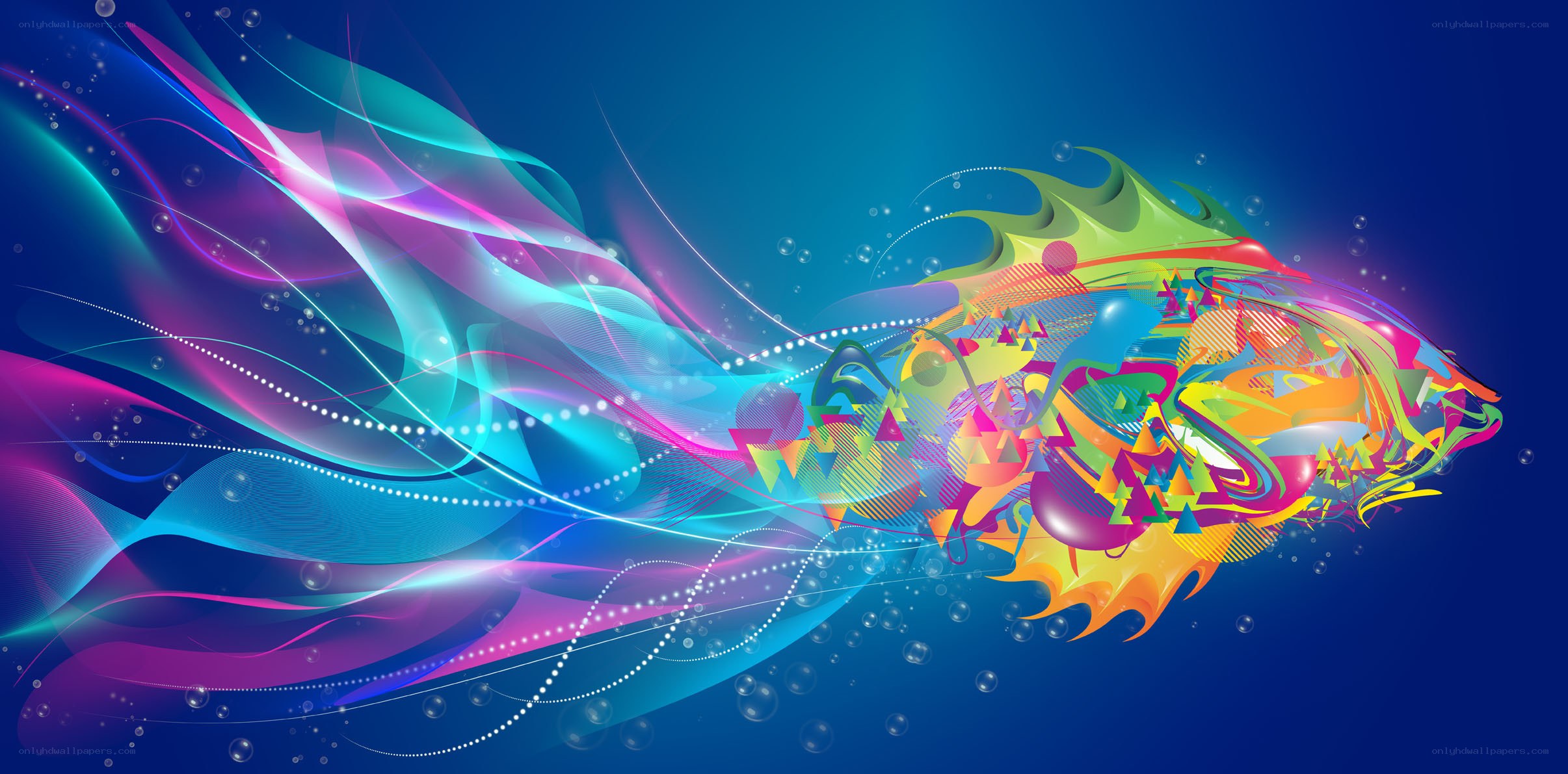 Colorful abstract fish design