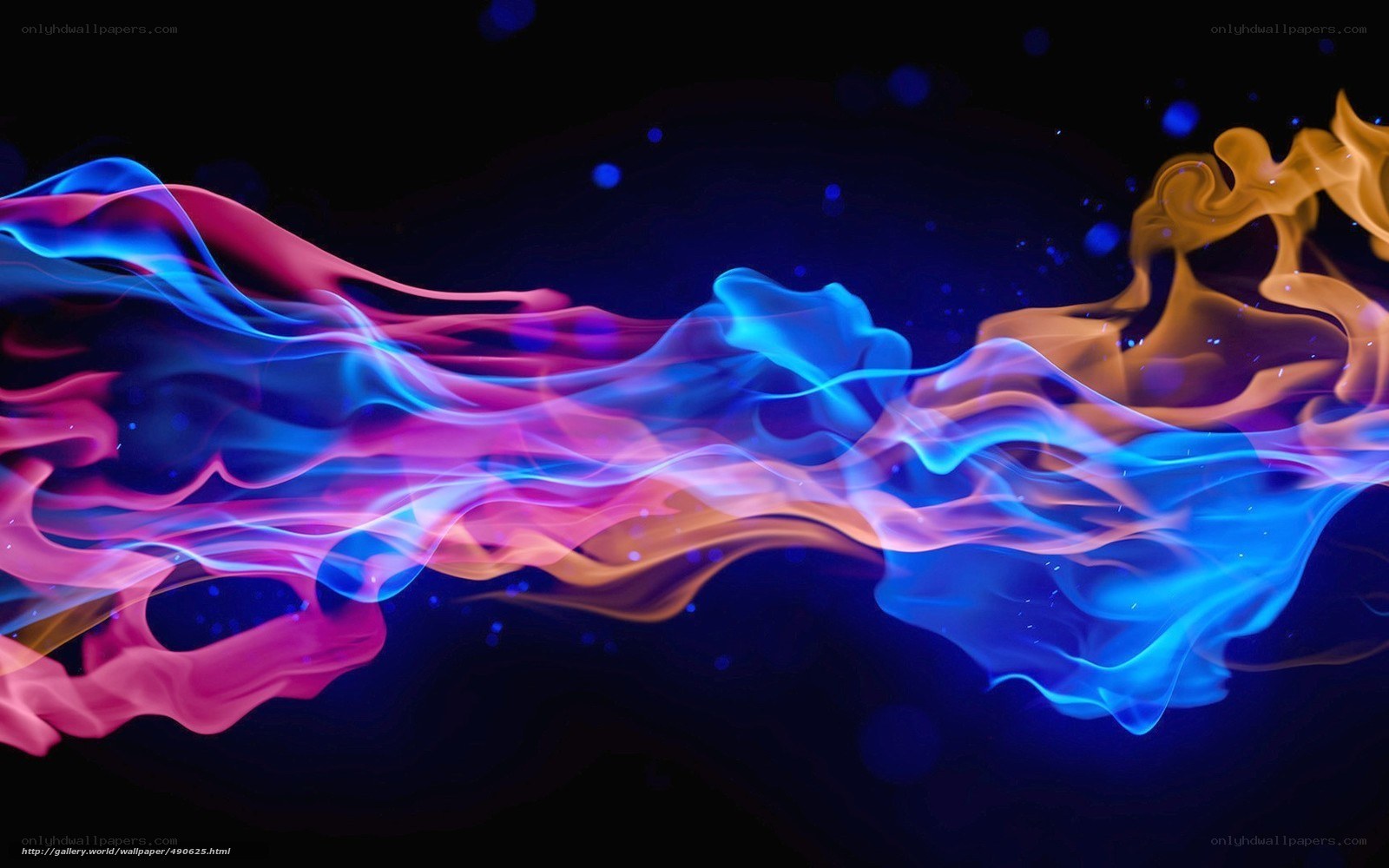 Colorful abstract flames