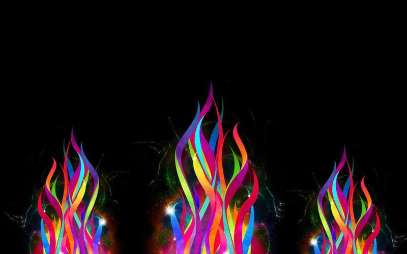 colorful abstract flames
