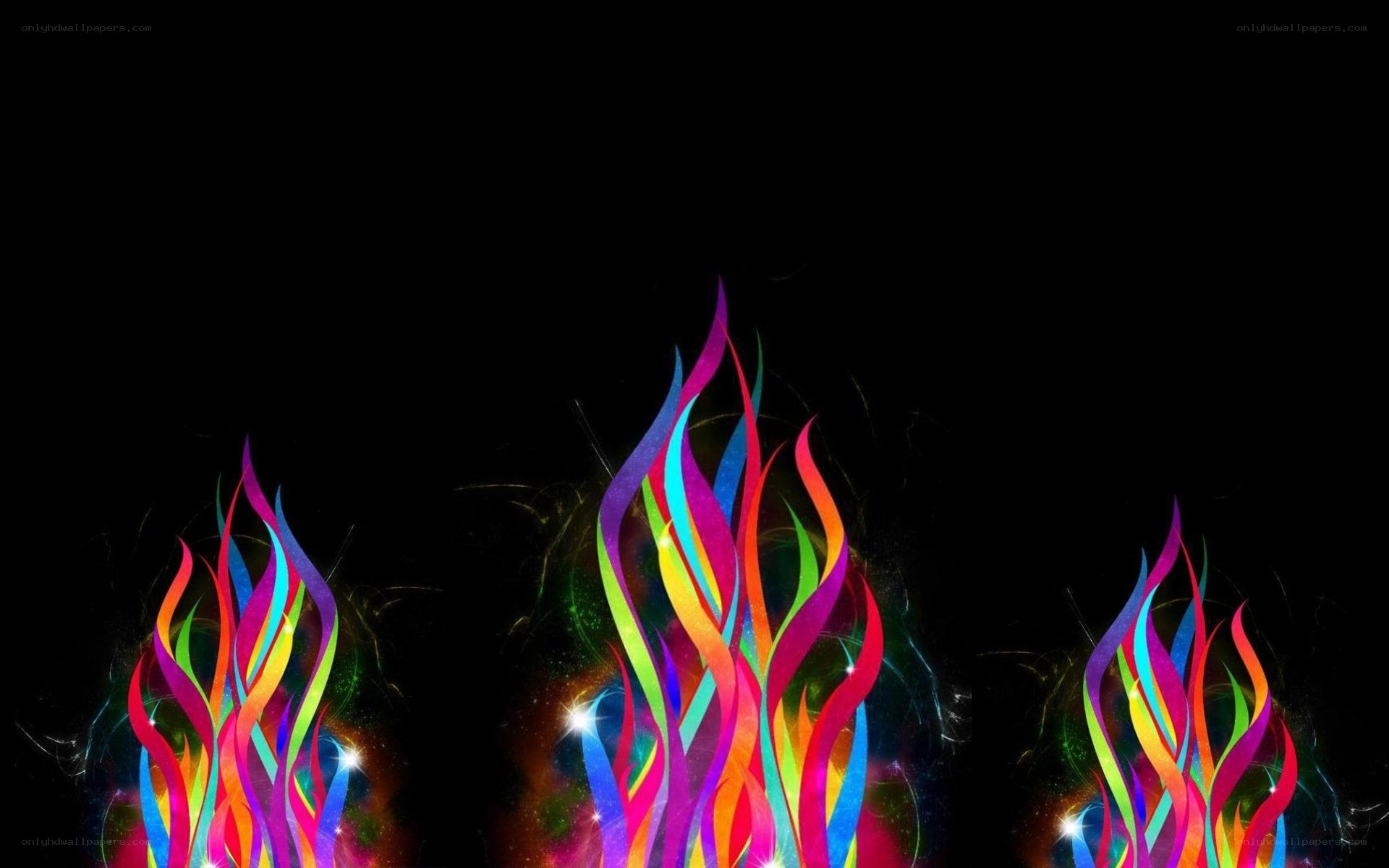 colorful abstract flames
