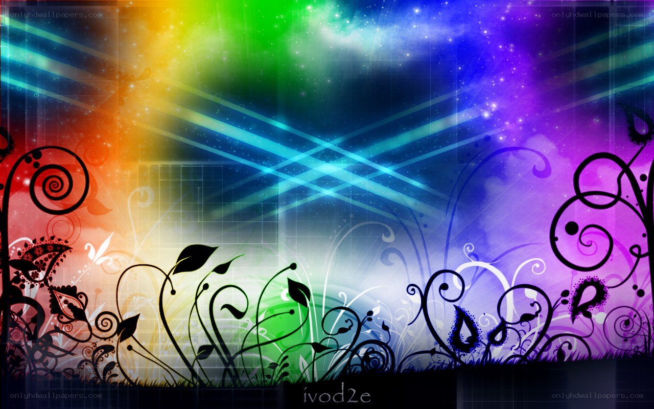 colorful abstract floral background