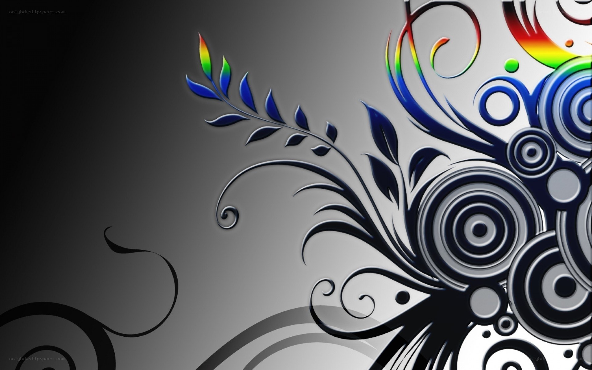 colorful abstract floral design