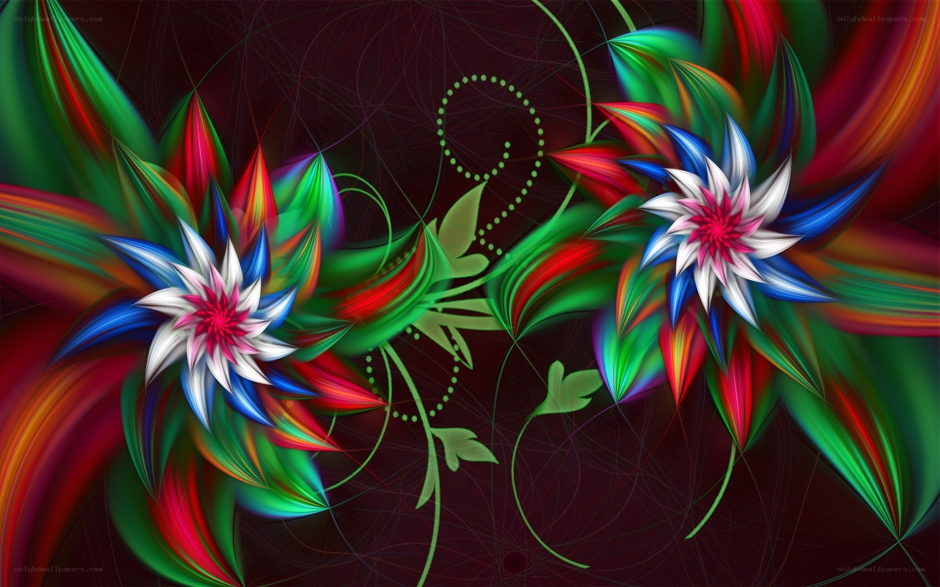 Colorful abstract floral design