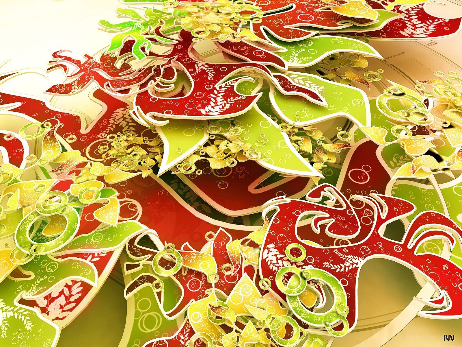 colorful abstract floral design