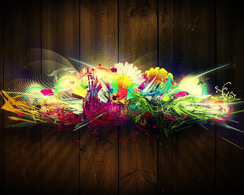 colorful abstract floral design