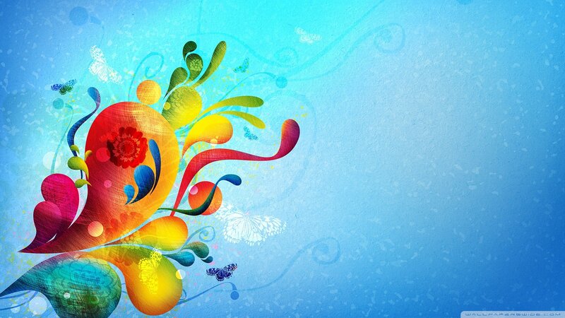 colorful abstract floral design