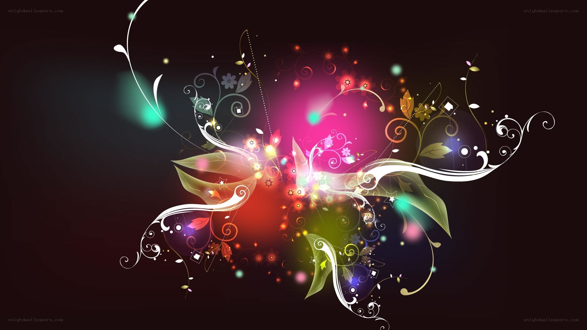 colorful abstract floral design