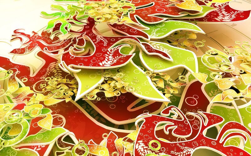 colorful abstract floral design