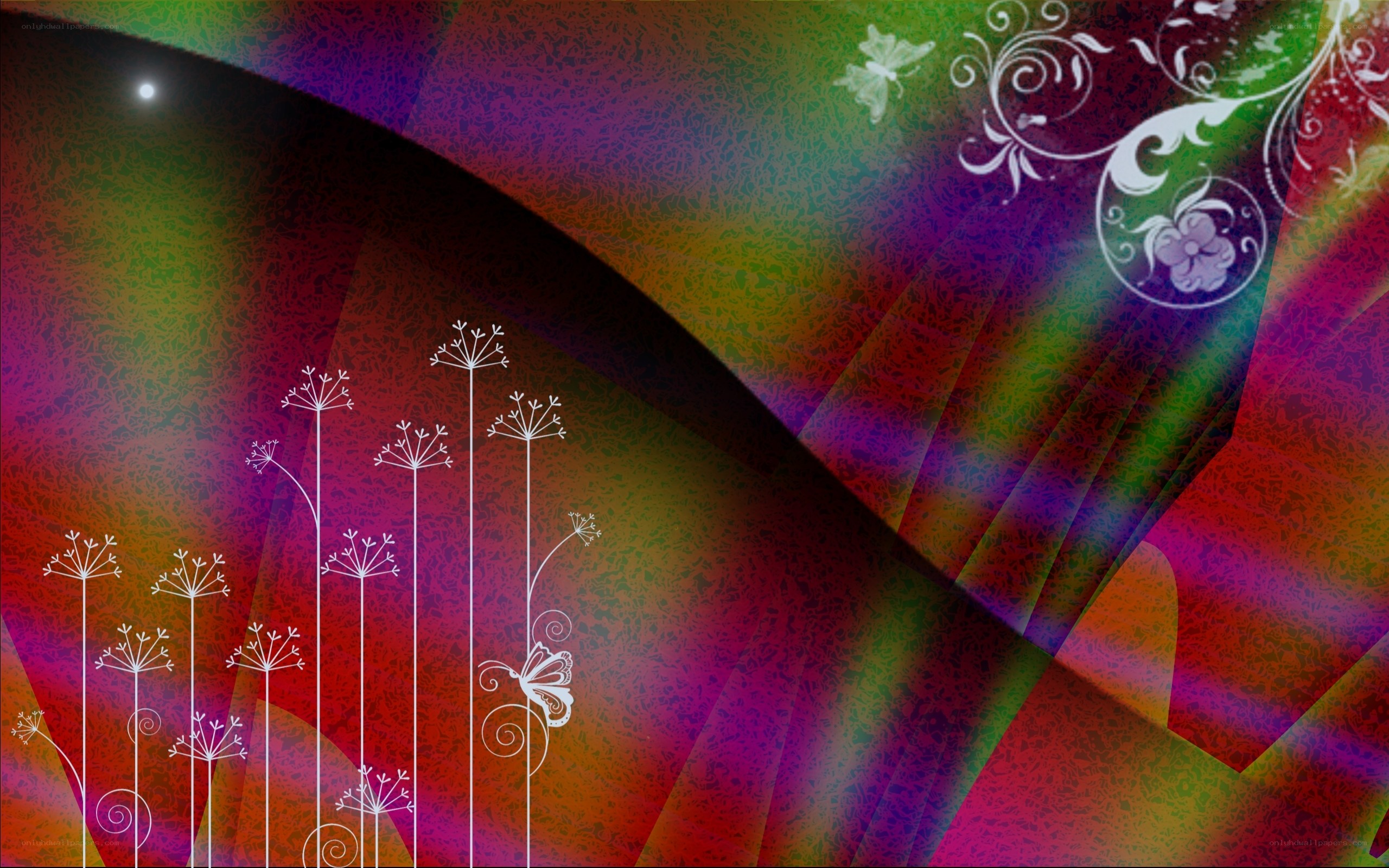 colorful abstract floral design