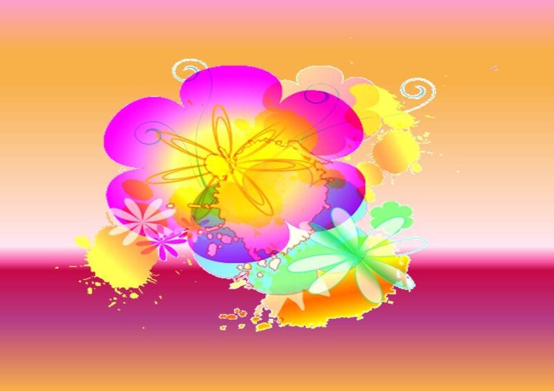 colorful abstract floral design
