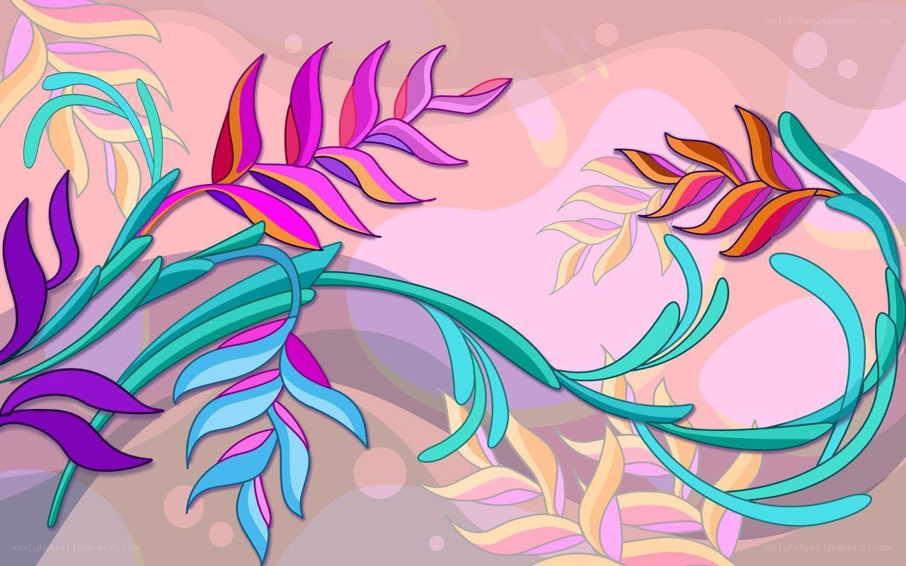 colorful abstract floral design