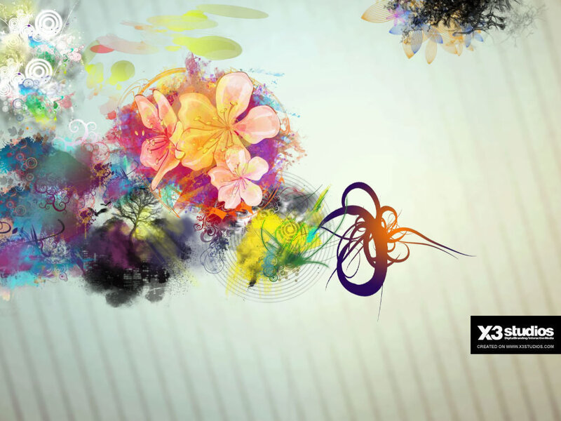 colorful abstract floral design