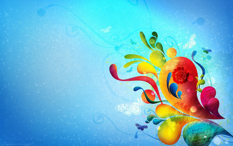colorful abstract floral design