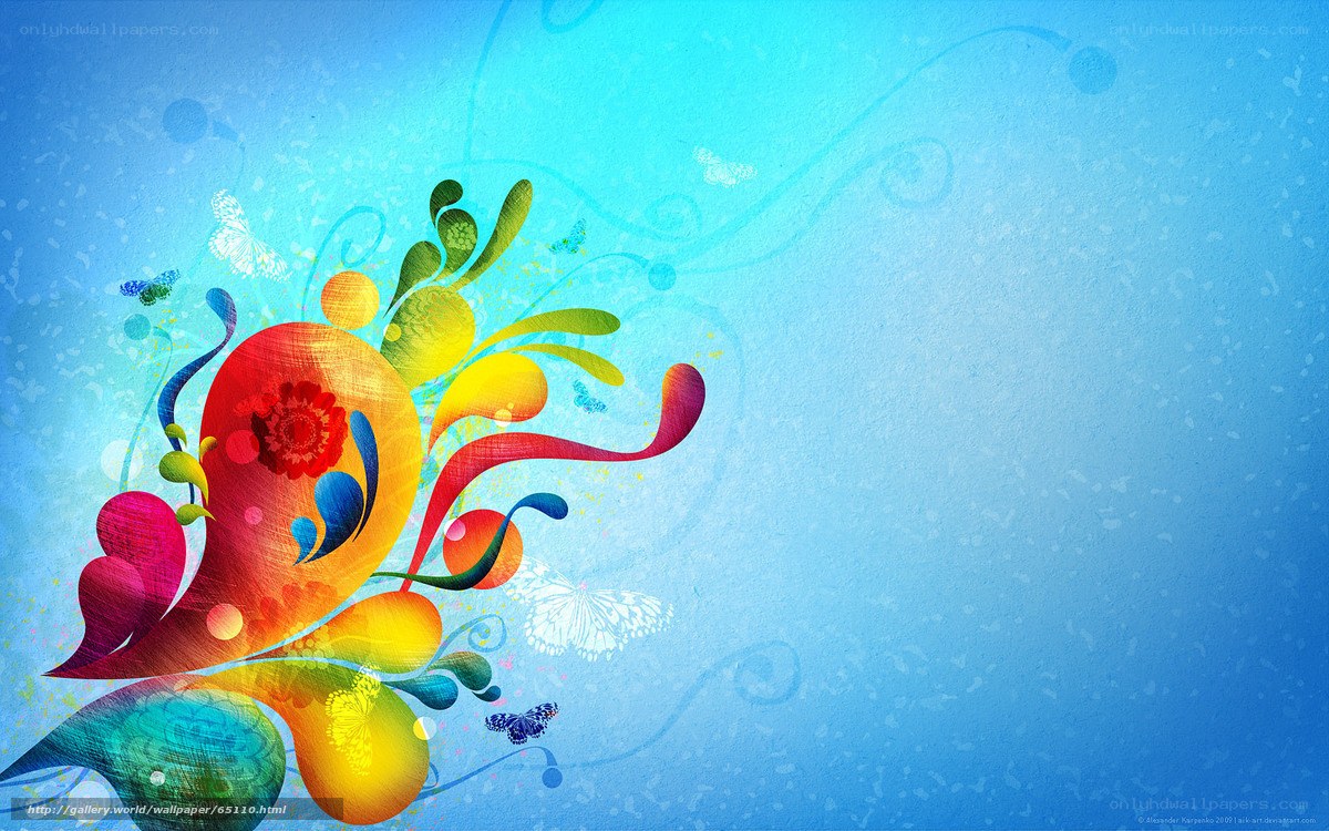 colorful abstract floral design